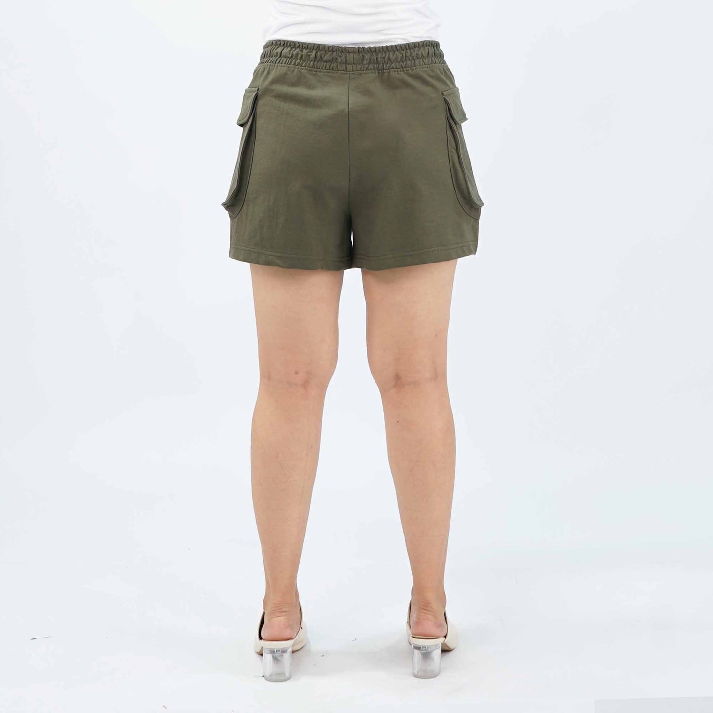 Petrol Ladies Basic Non-Denim Cargo Short Mid-Rise 176378 (Fatigue)