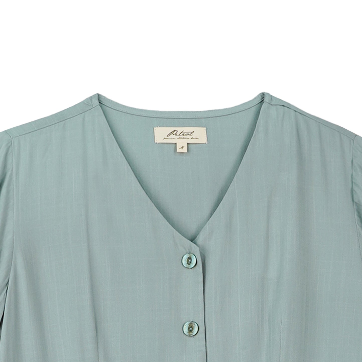 Petrol Ladies Basic Woven Shirt Boxy Fitting 159283 (Green)