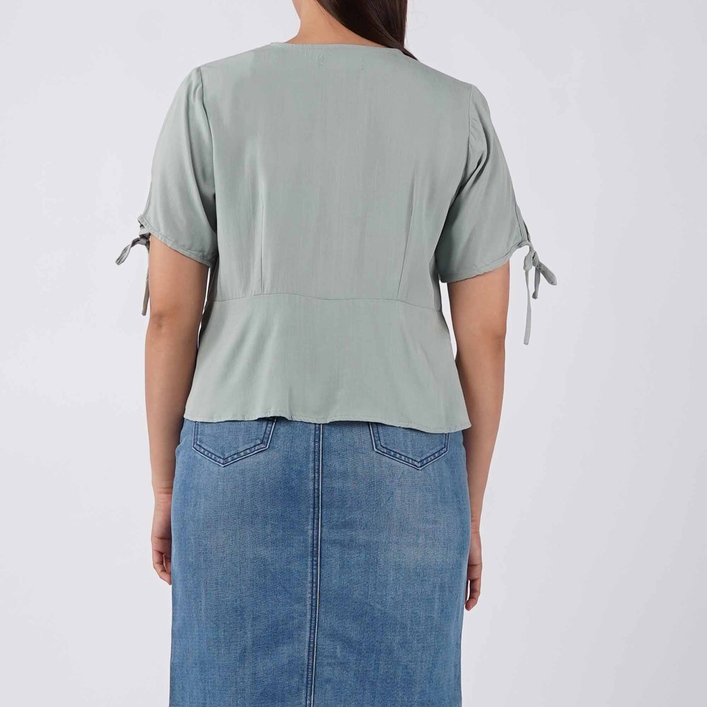 Petrol Ladies Basic Woven Shirt Boxy Fitting 159283 (Green)
