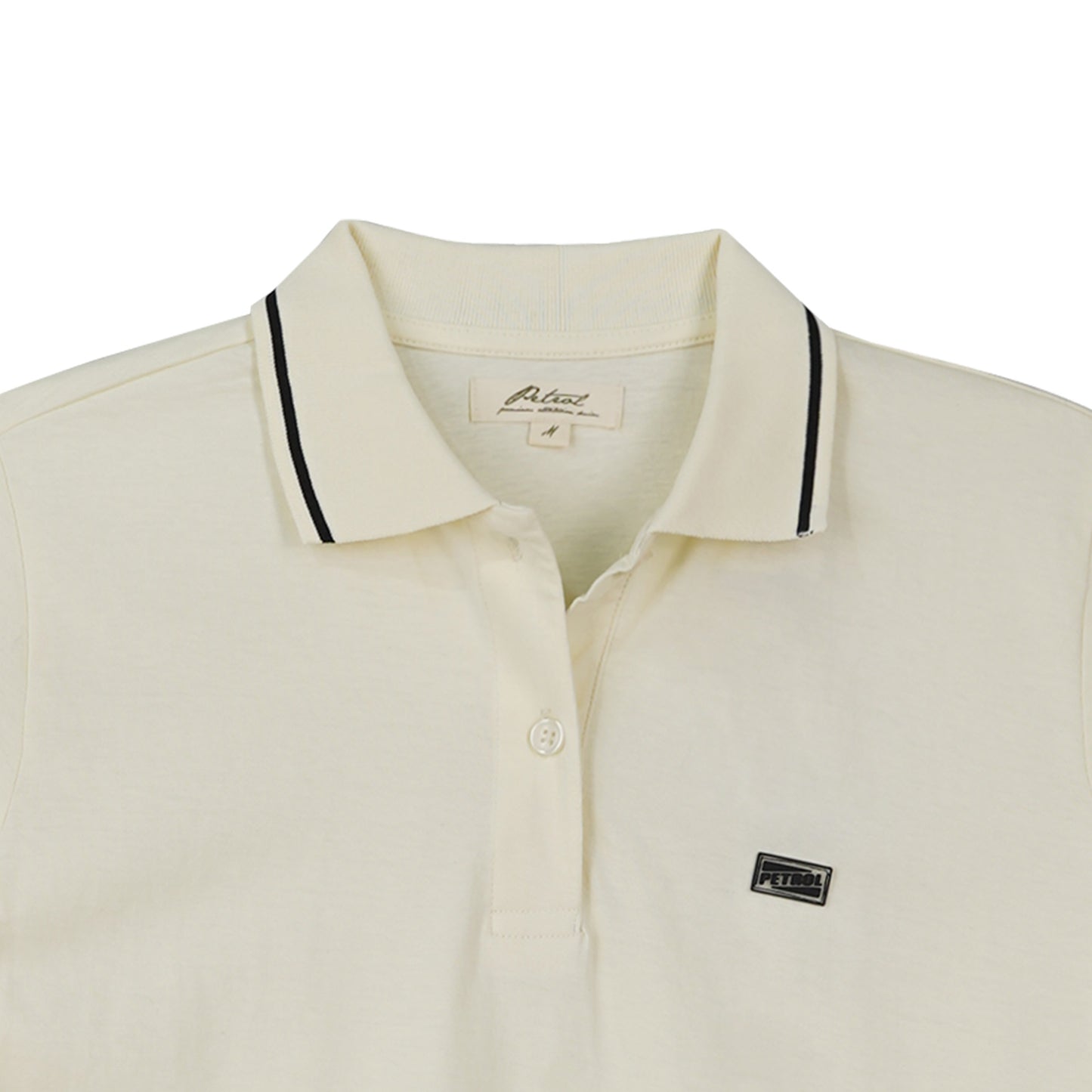 Petrol Ladies Basic Collared Shirt Boxy Crop Fitting 180231-U (Cream)