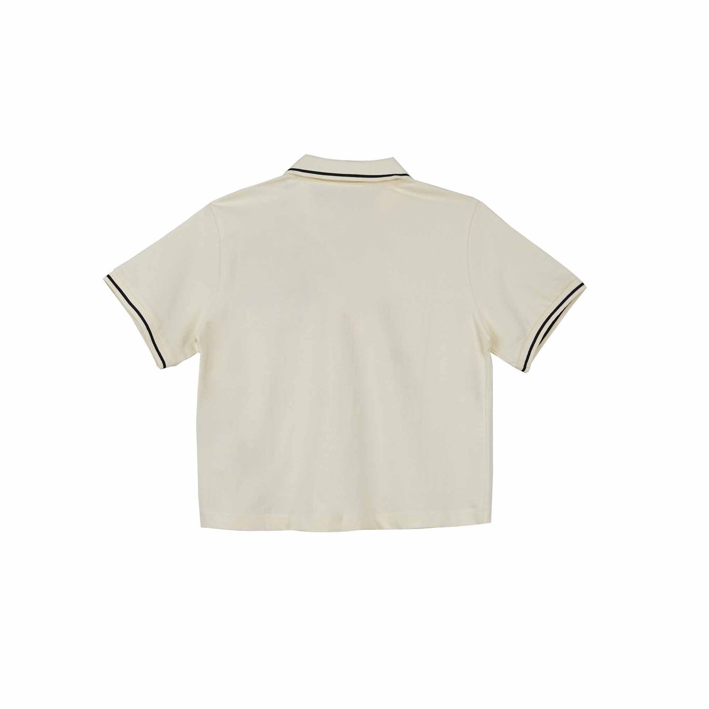 Petrol Ladies Basic Collared Shirt Boxy Crop Fitting 180231-U (Cream)