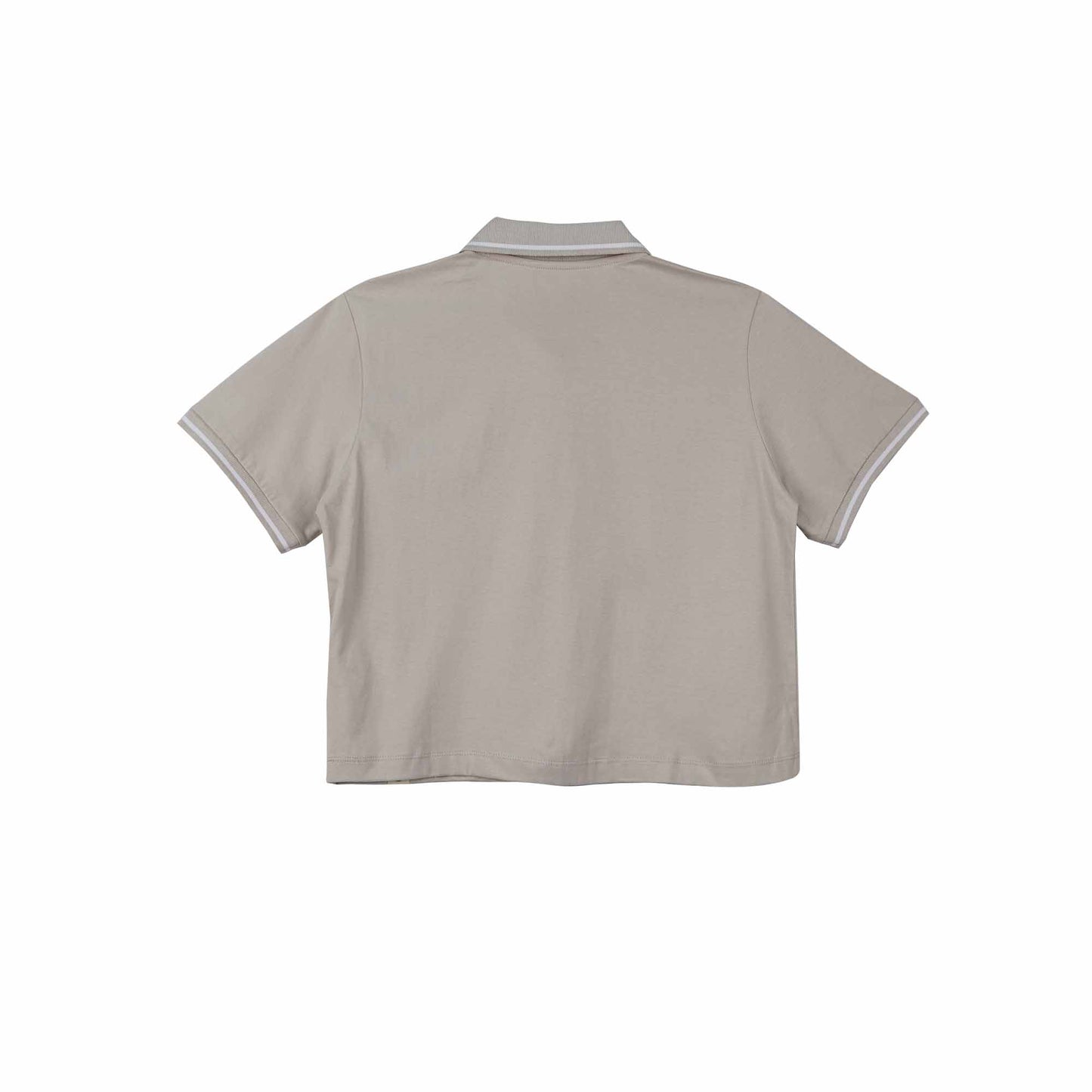Petrol Ladies Basic Collared Shirt Boxy Crop Fitting 180231-U (Light Gray)