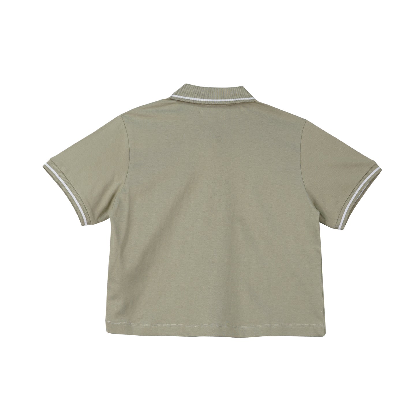 Petrol Ladies Basic Collared Shirt Boxy Crop Fitting 180231-U (Sage)