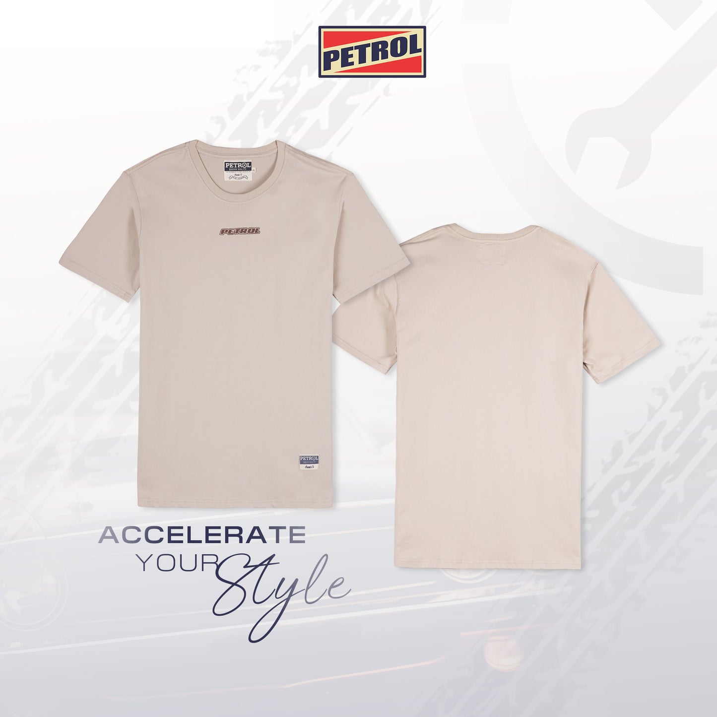 Petrol Men's Basic Tees Slim Fitting 182923-U (Sand)