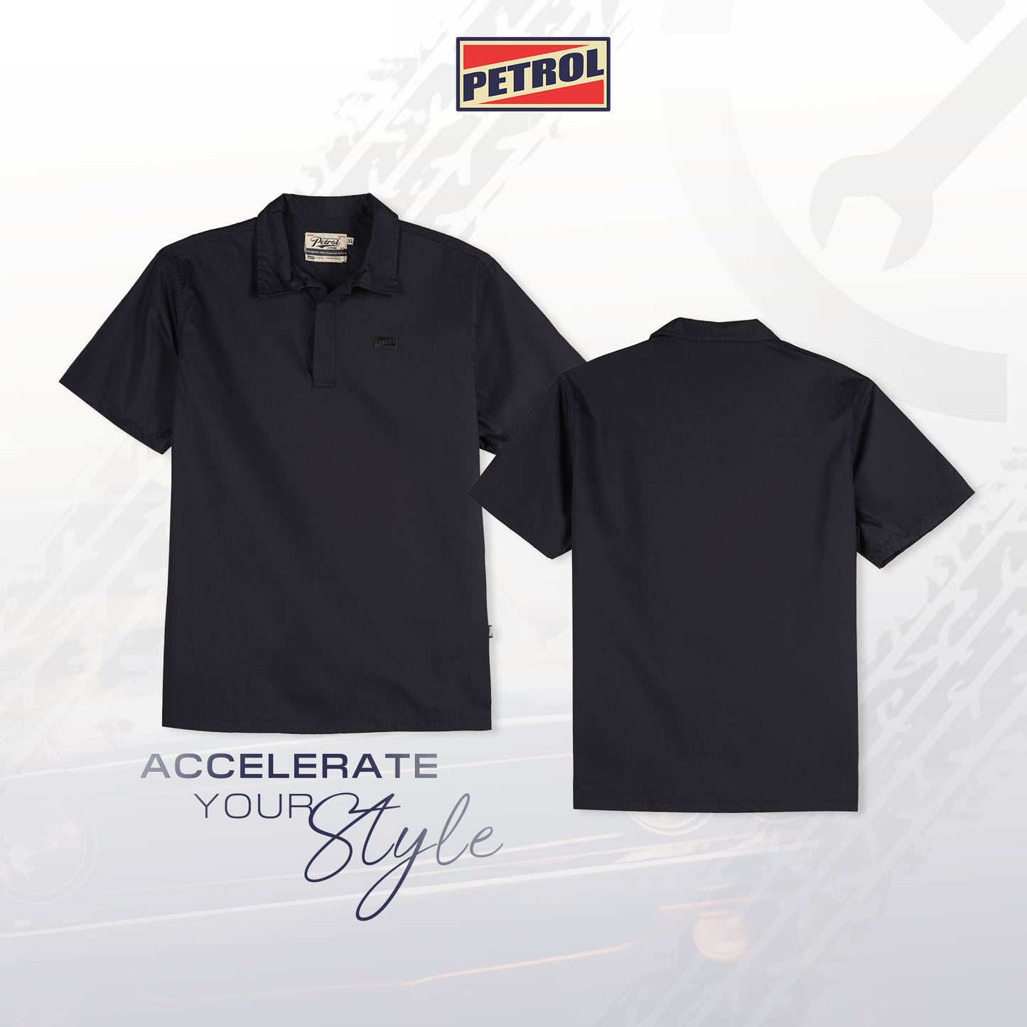 Petrol Men's Basic Woven Regular Fitting 168515 (Black)