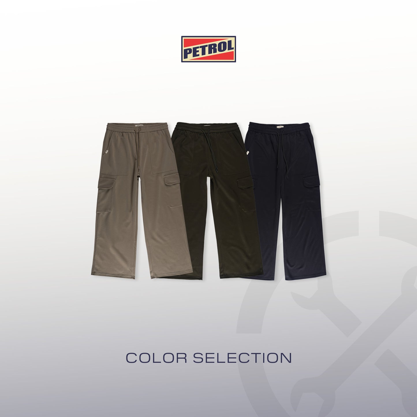 Petrol Ladies Basic Non-Denim Cargo Pants Mid-Rise 192338 (Black)