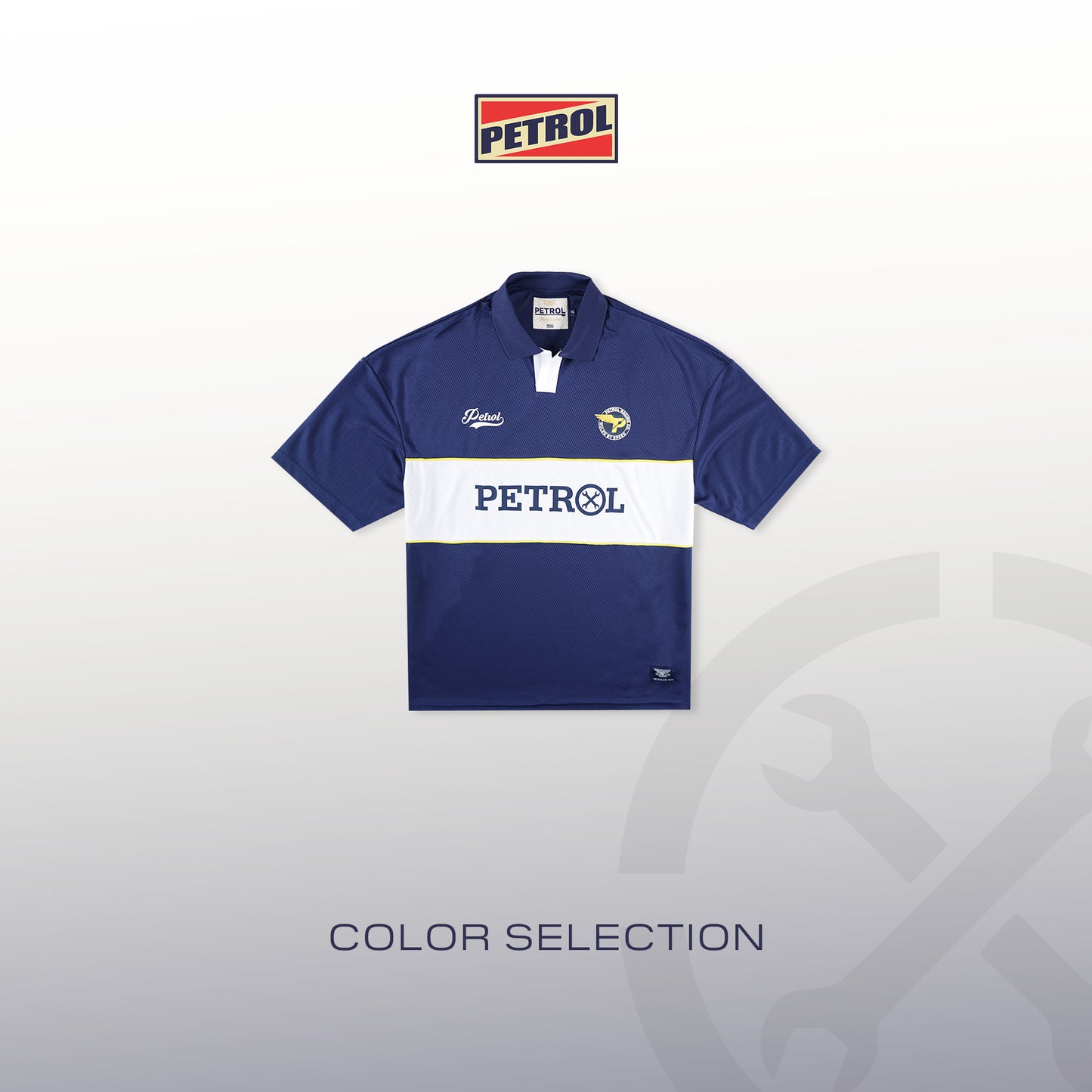 Petrol Men's Basic Collared Shirt Oversized Fitting 178107 (Navy)