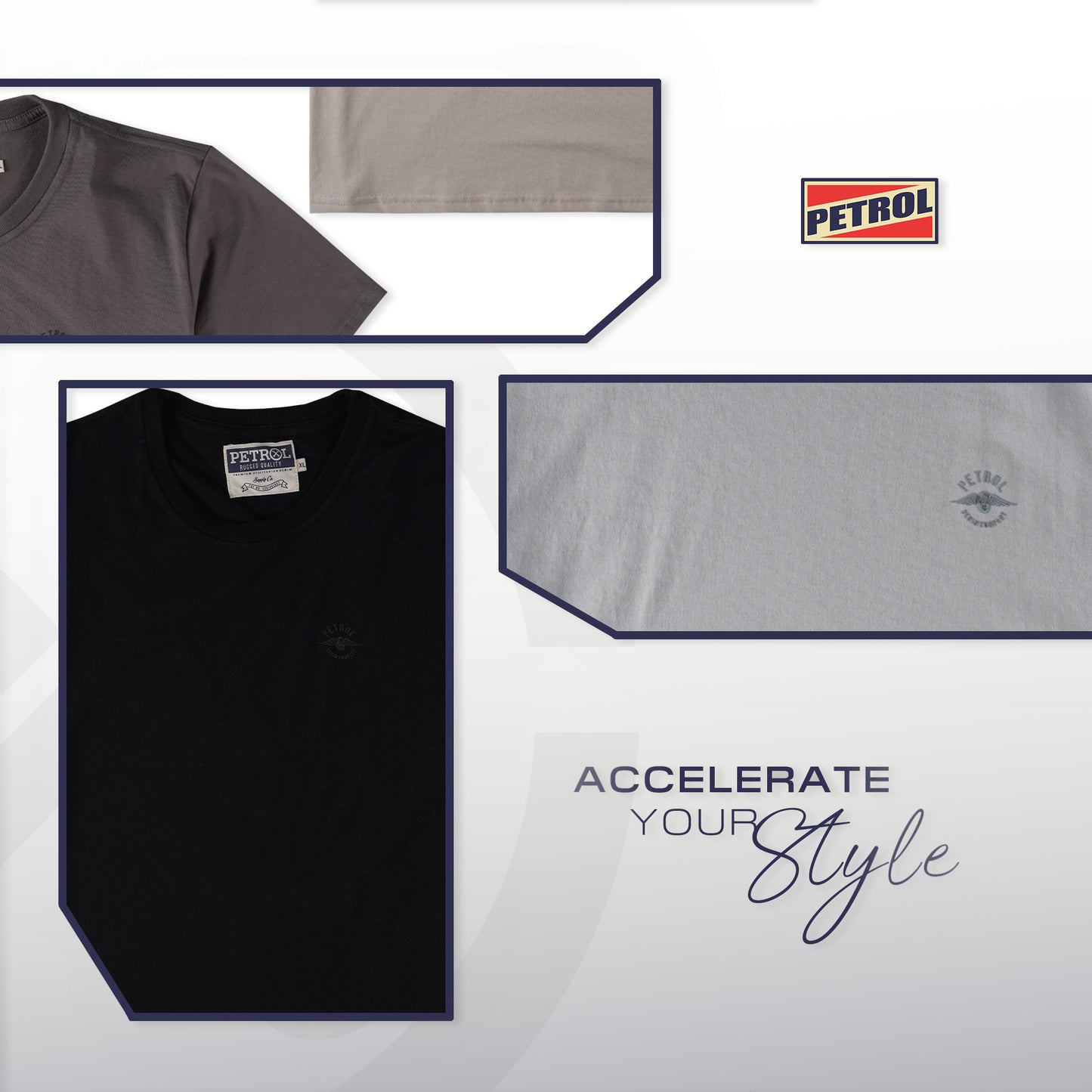 Petrol Men's Basic Tees Slim Fitting 193064-U (Sand)