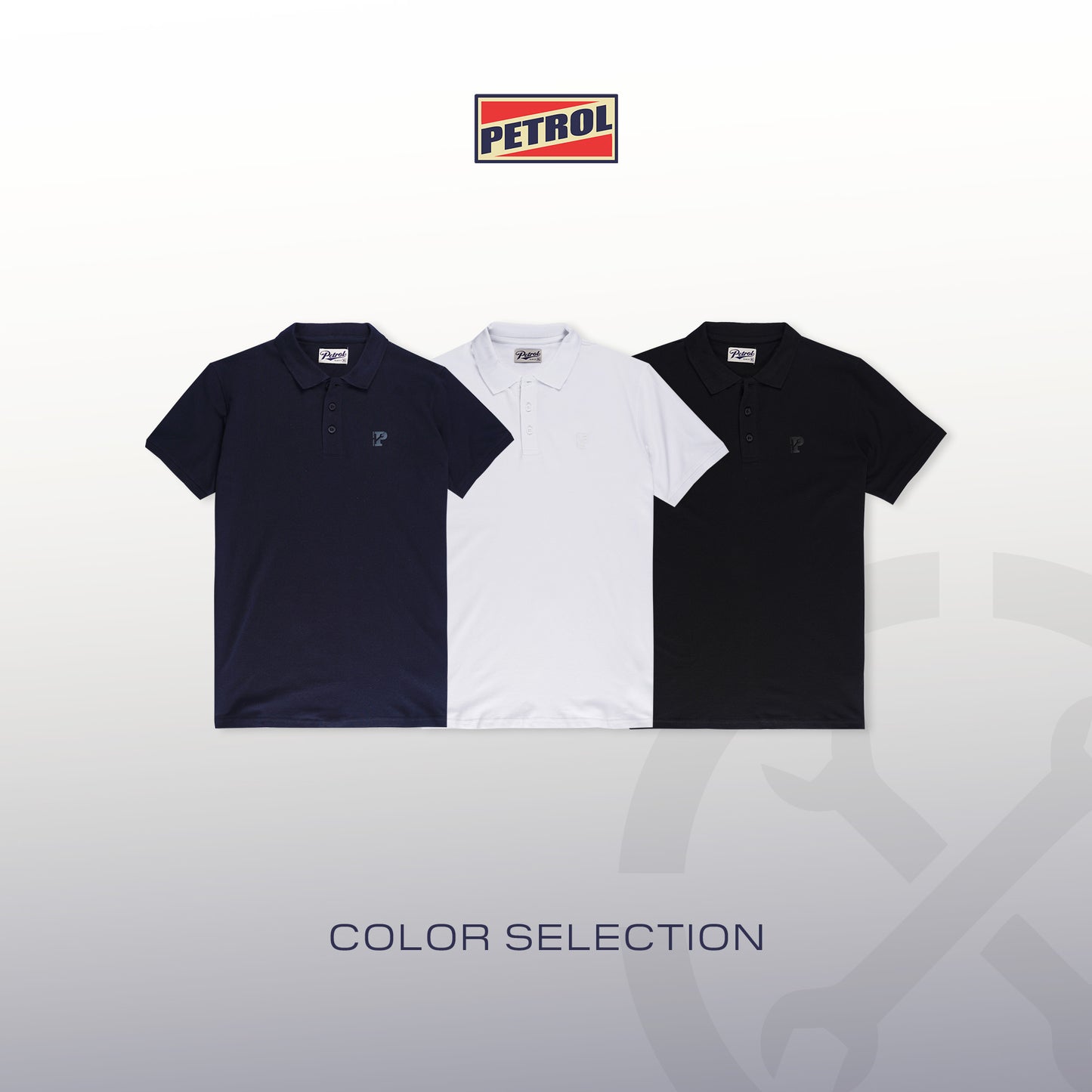 Petrol Men's Basic Collared Slim Fitting 177837-U (Navy)