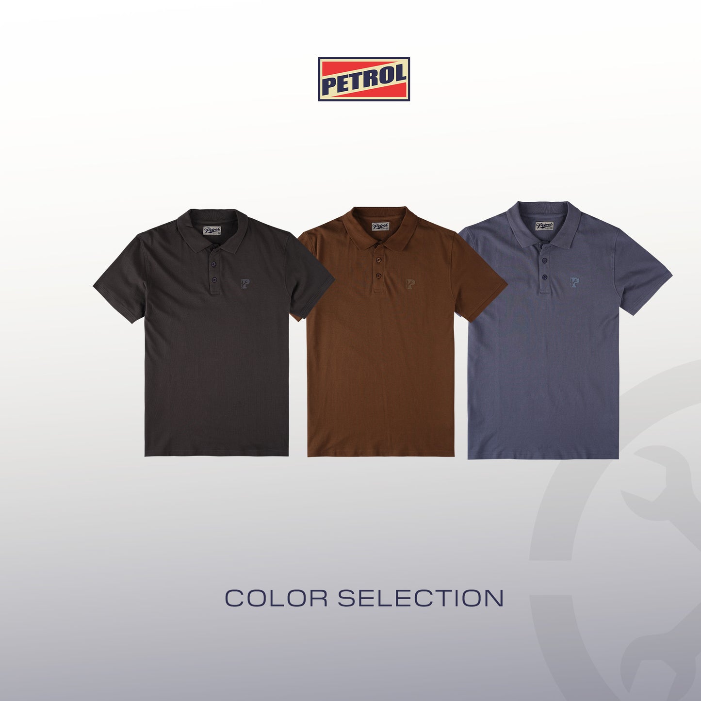 Petrol Men's Basic Collared Slim Fitting 177910-U (Blue Stone)