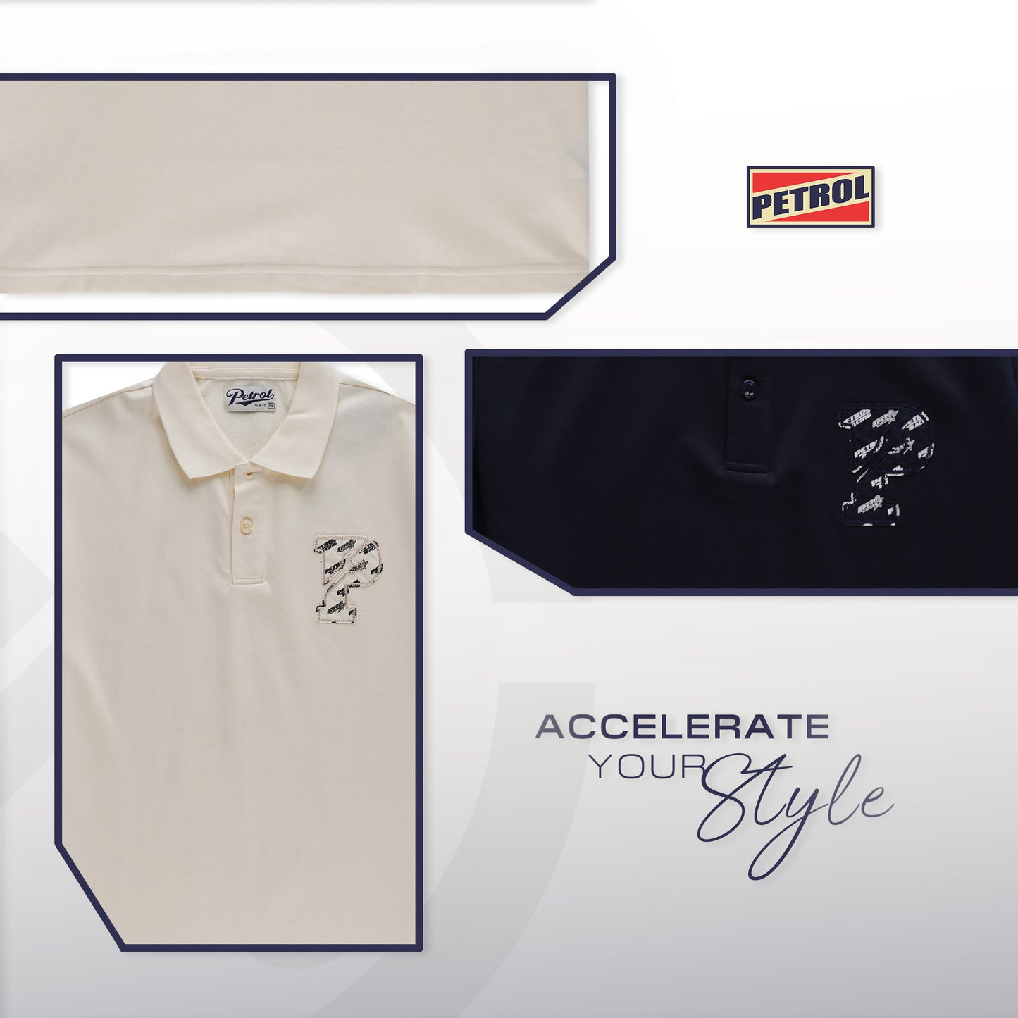 Petrol Men's Basic Collared Slim Fitting 184415 (Beige)