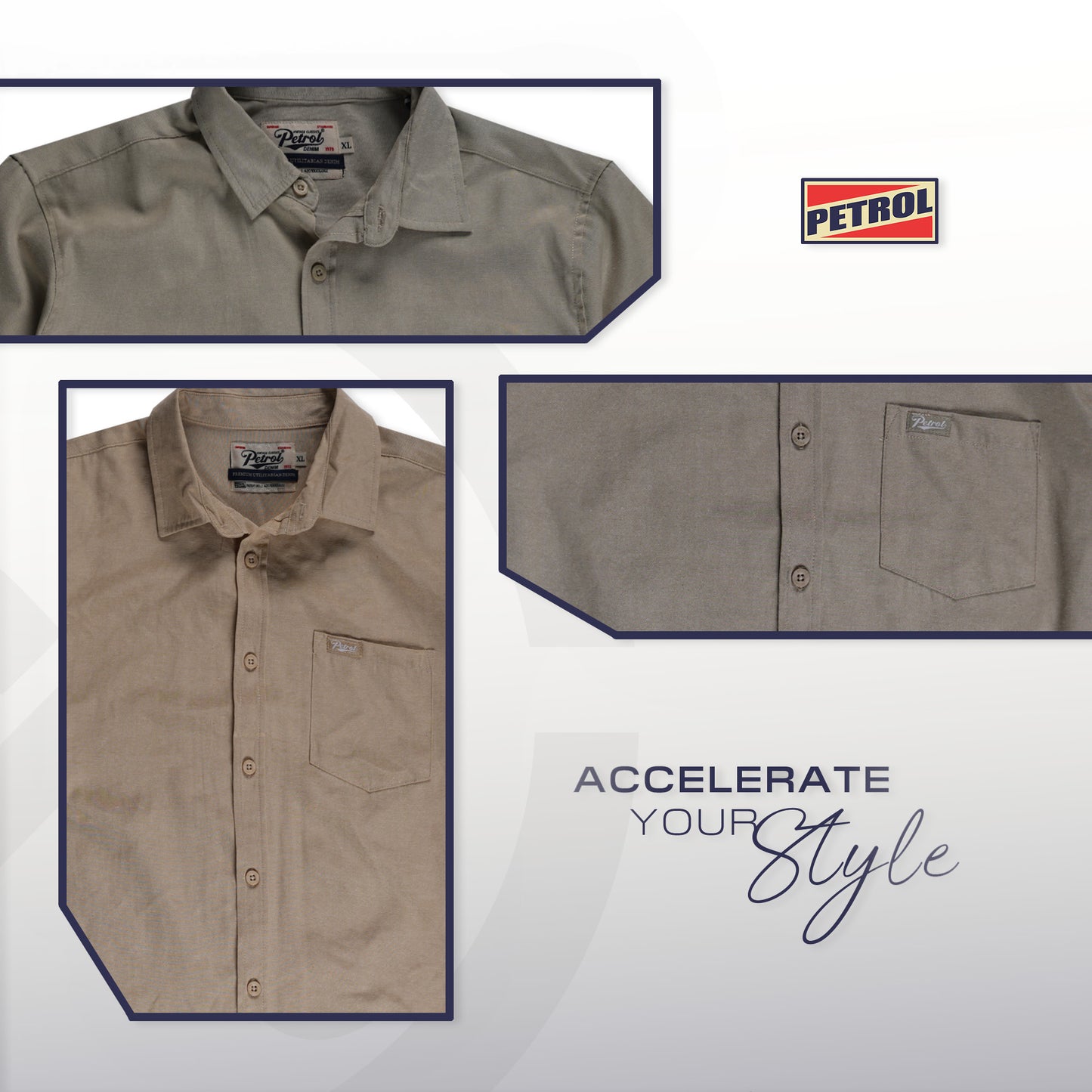 Petrol Men's Basic Woven Slim Fitting 169093 (Sage)