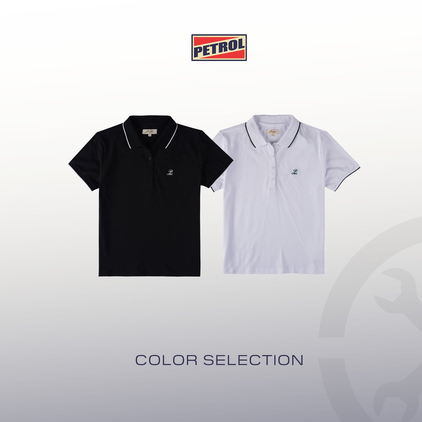 Petrol Ladies Basic Collared Regular Fitting 169331 (White)