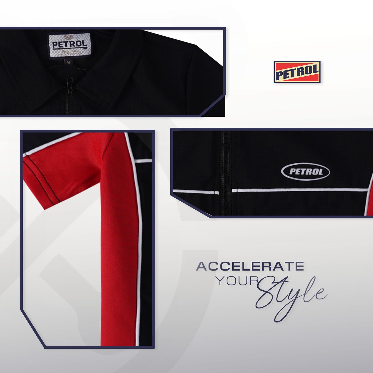 Petrol Ladies Basic Collared Regular Fitting 172546 (Black)