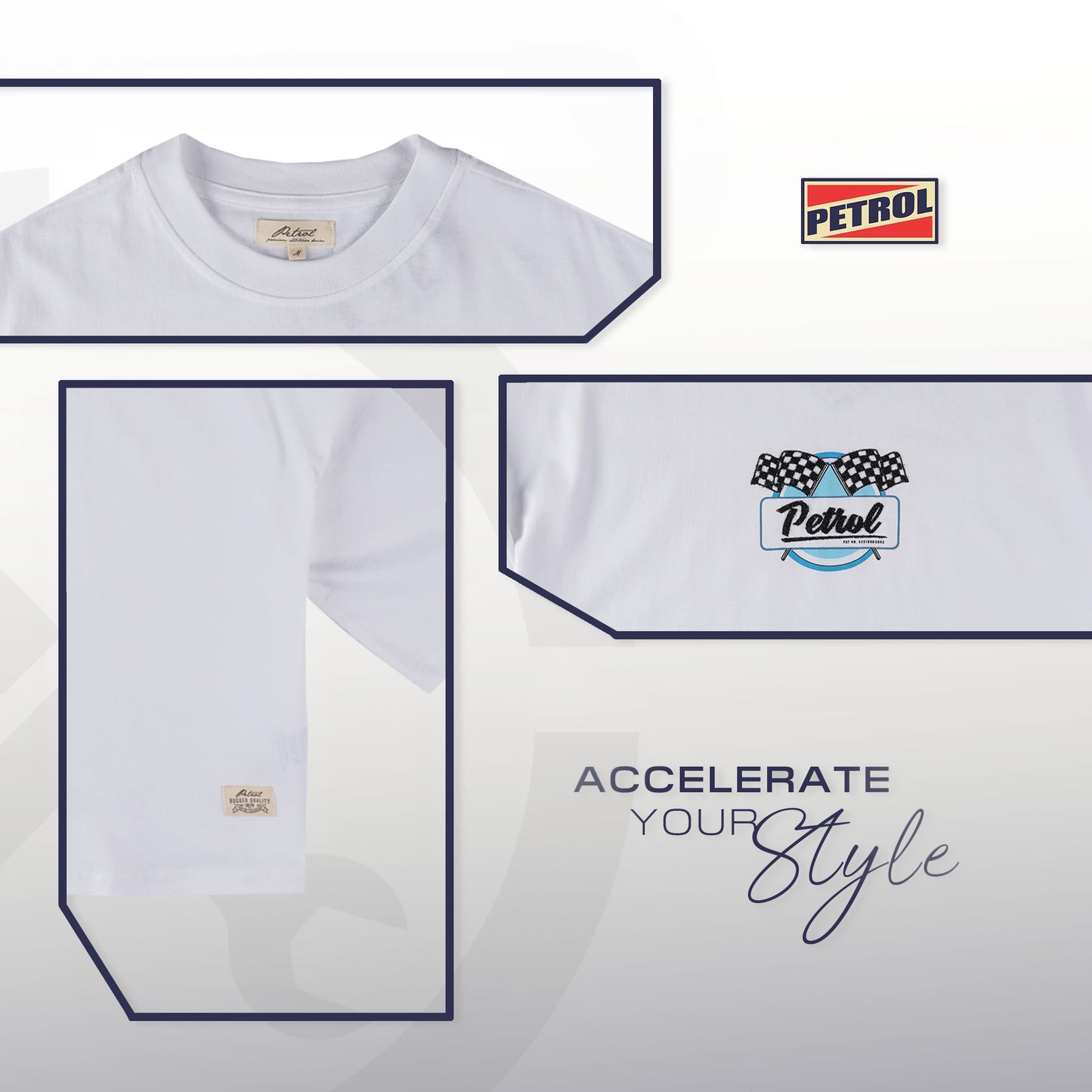 Petrol Ladies Basic Tees Crop Fitting 178050 (White)