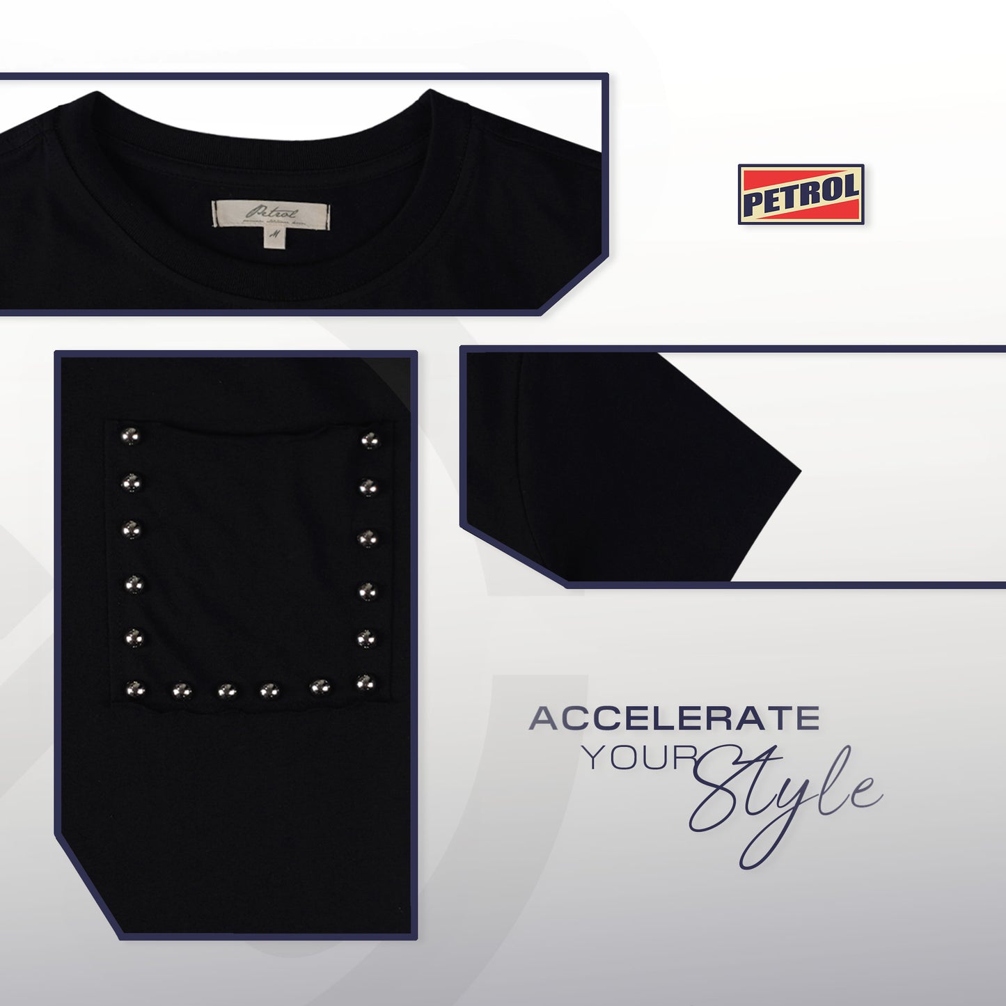 Petrol Ladies Basic Tees Boxy Fitting 185912 (Black)