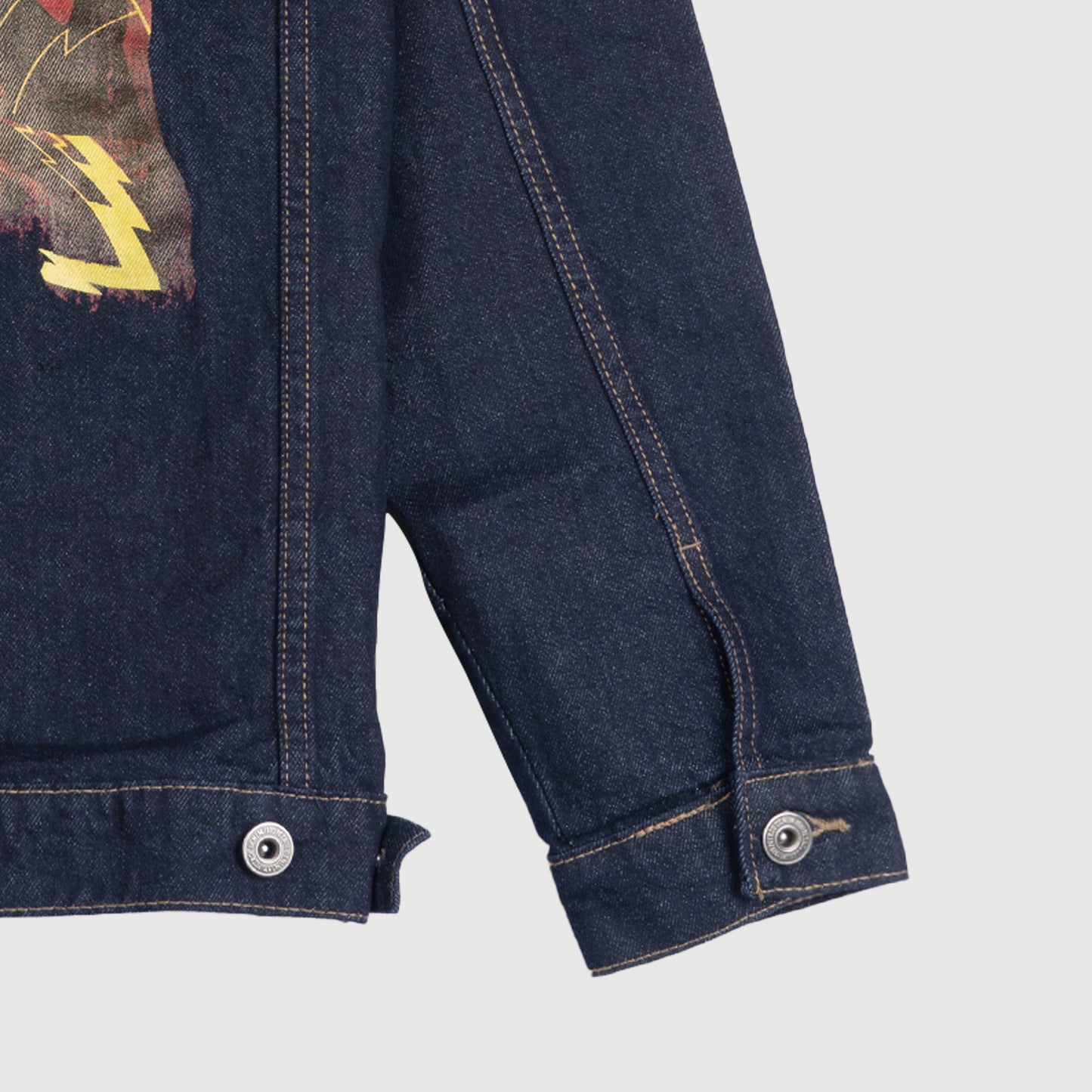 Petrol The Flash Men's Basic Denim Jacket With Back Print Graphic Design Regular Fitting Trendy Fashion High Quality Apparel Comfortable Casual Jacket for Men 147274 (Dark Wash)