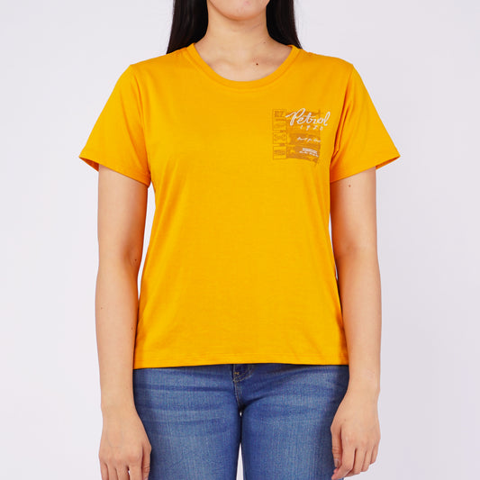 Petrol Basic Tees for Ladies Boxy Fitting Shirt CVC Jersey Fabric 144051-U (Canary)