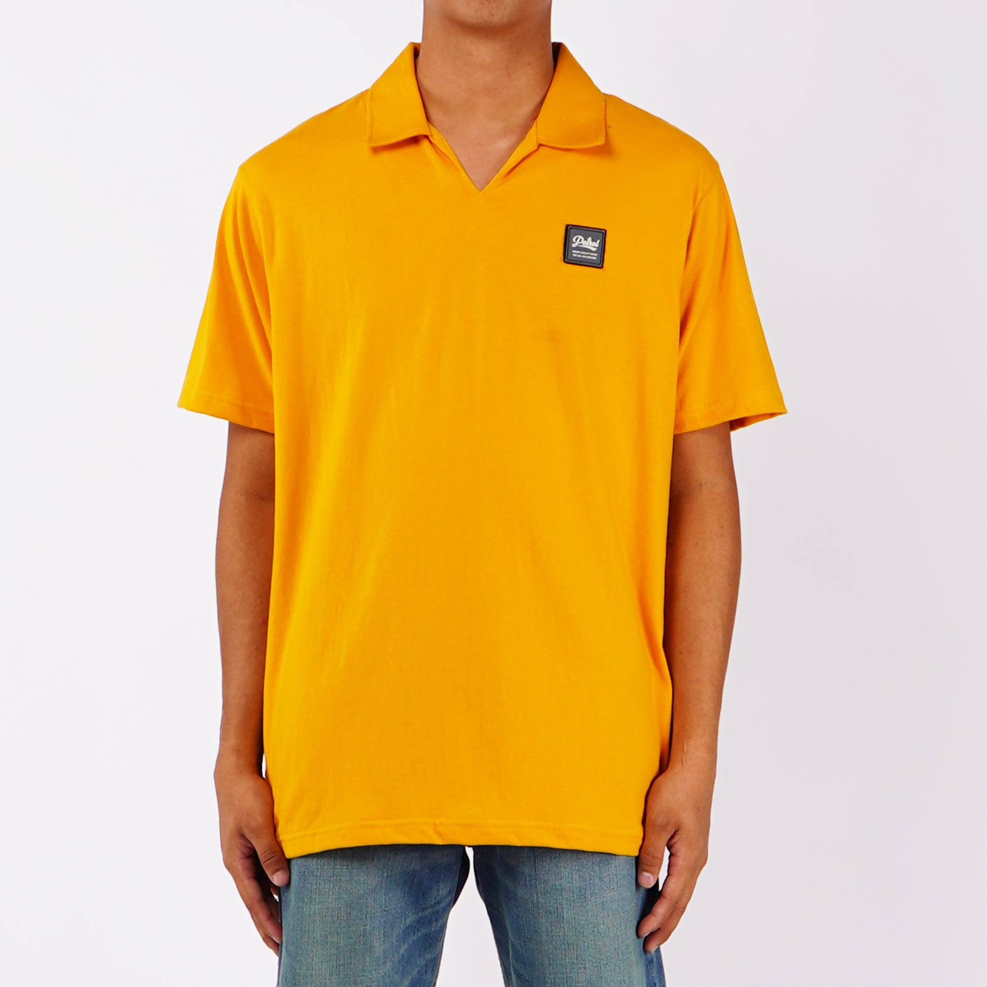 Petrol Basic Collared for Men Regular Fitting CVC Jersey Fabric