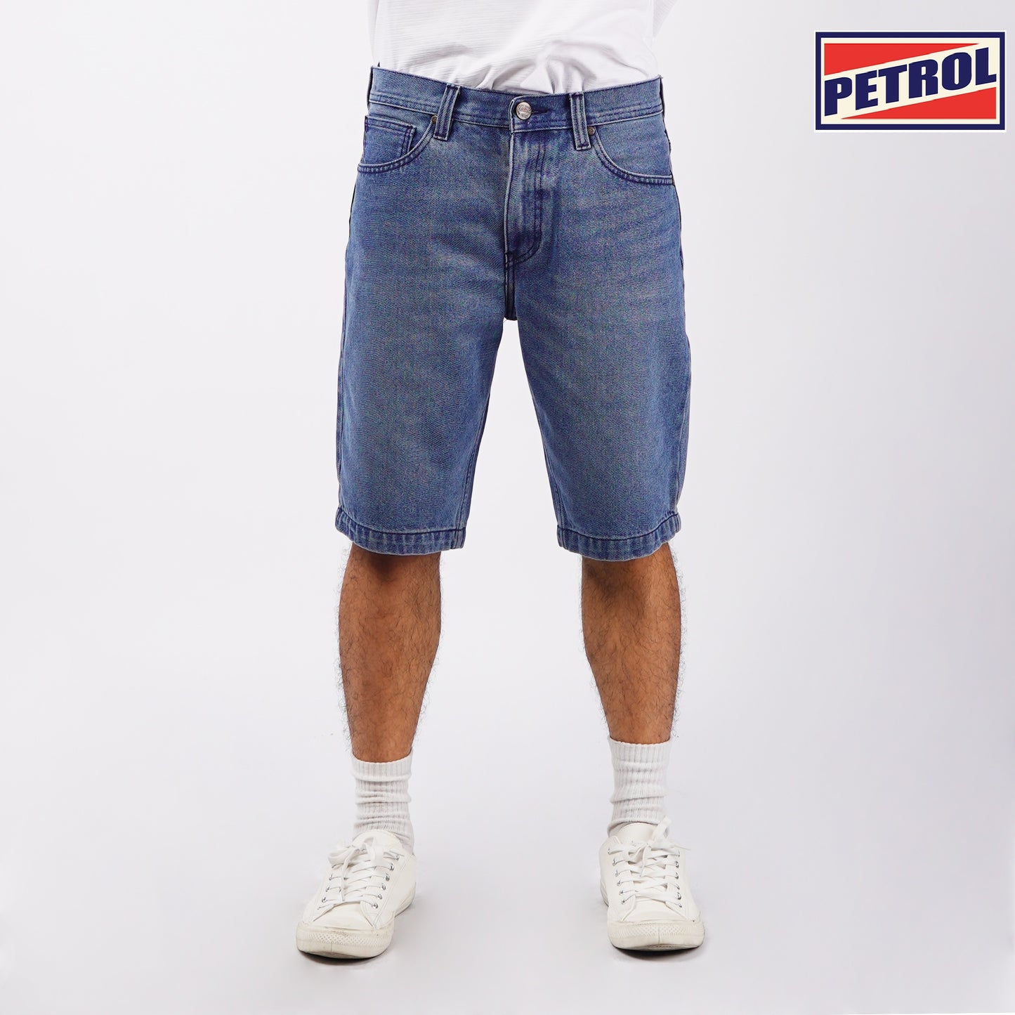 Petrol Men's Basic Denim Tapered short Mid Waist 156125 (Light Shade)