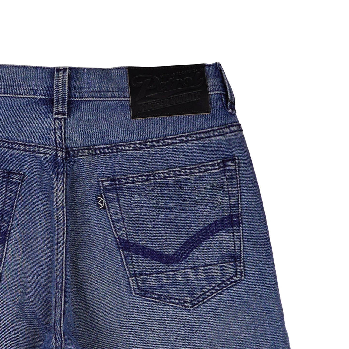 Petrol Men's Basic Denim Tapered short Mid Waist 156125 (Light Shade)