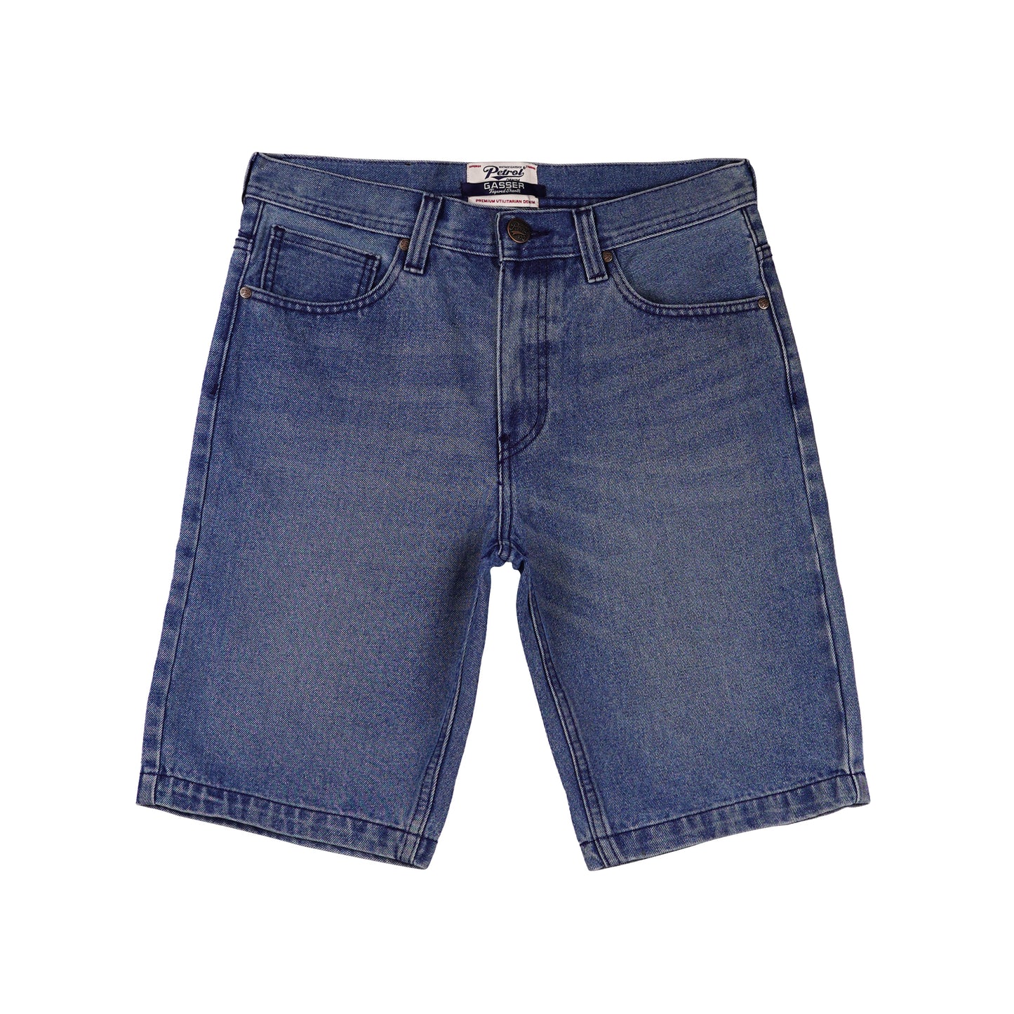 Petrol Men's Basic Denim Tapered short Mid Waist 156125 (Light Shade)