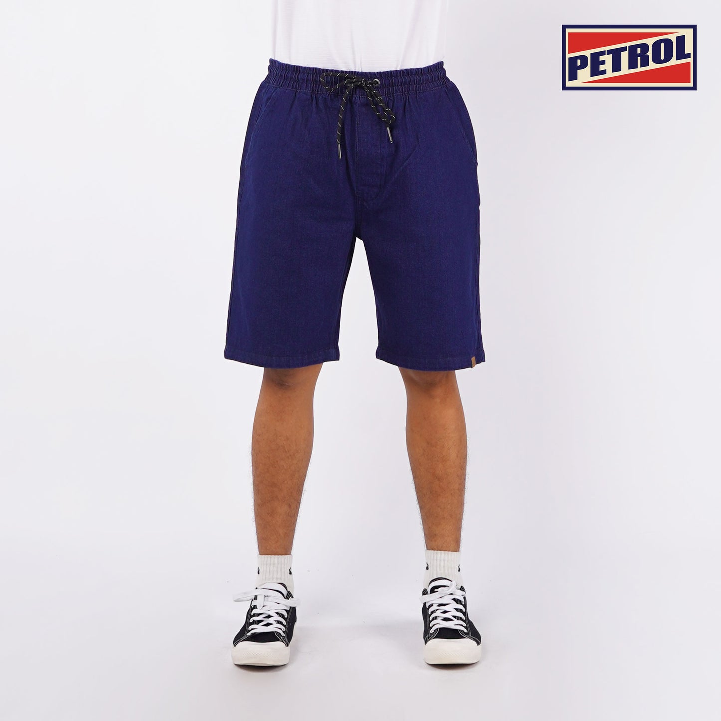 Petrol Basic Denim Jogger Shorts for Men Regular Fitting 150953-U (Dark Shade)