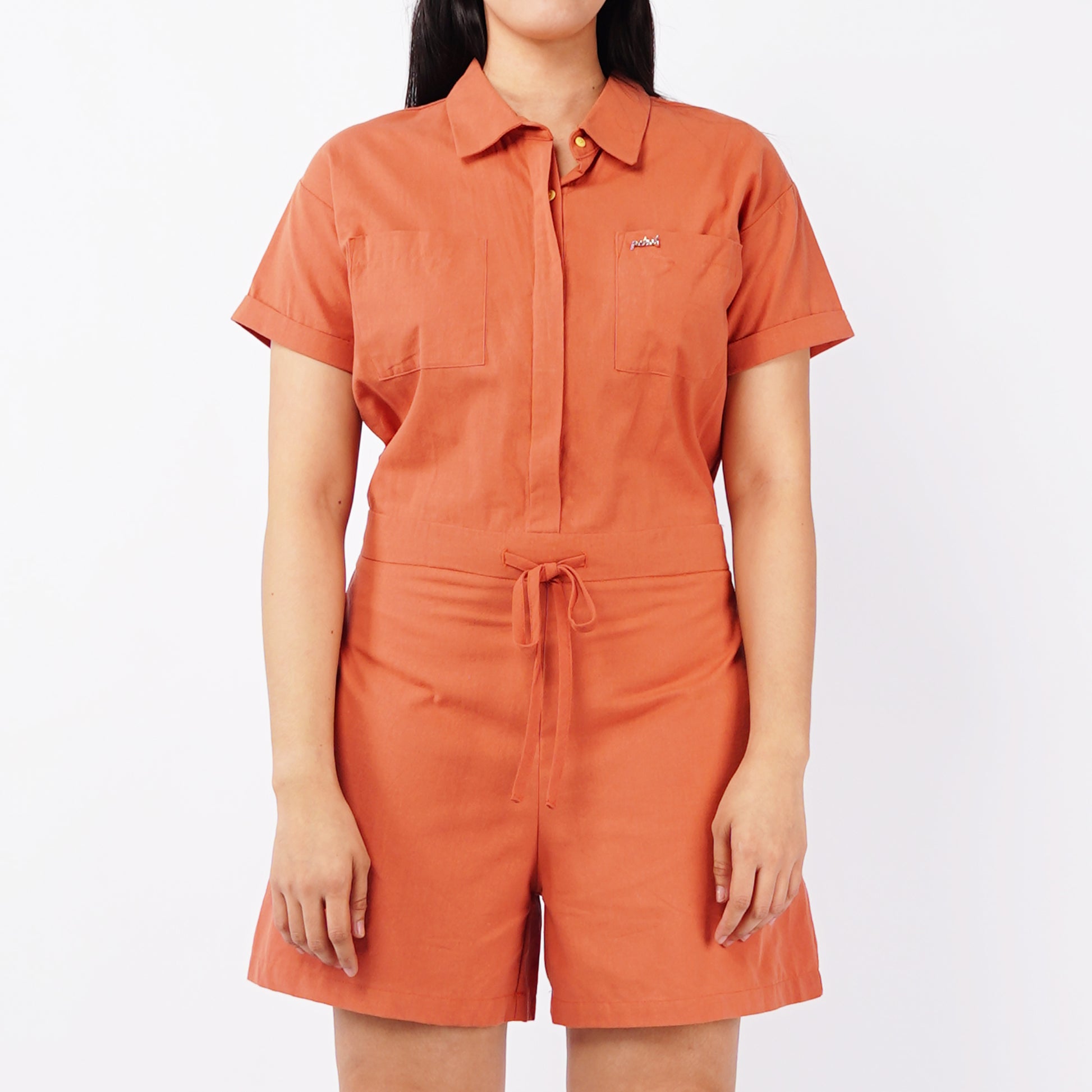 Petrol Ladies Basic Jumper Regular Fitting Linen Fabric 150568