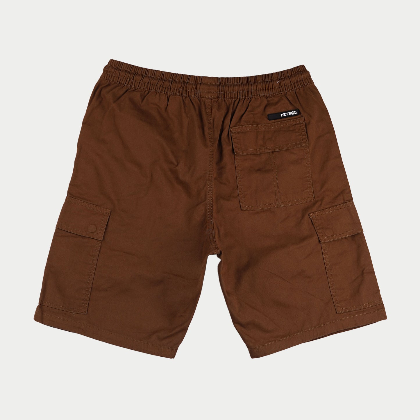 Petrol Basic Non-Denim Cargo Short for Men Regular Fitting Rinse Wash Fabric 157437 (Choco Brown)