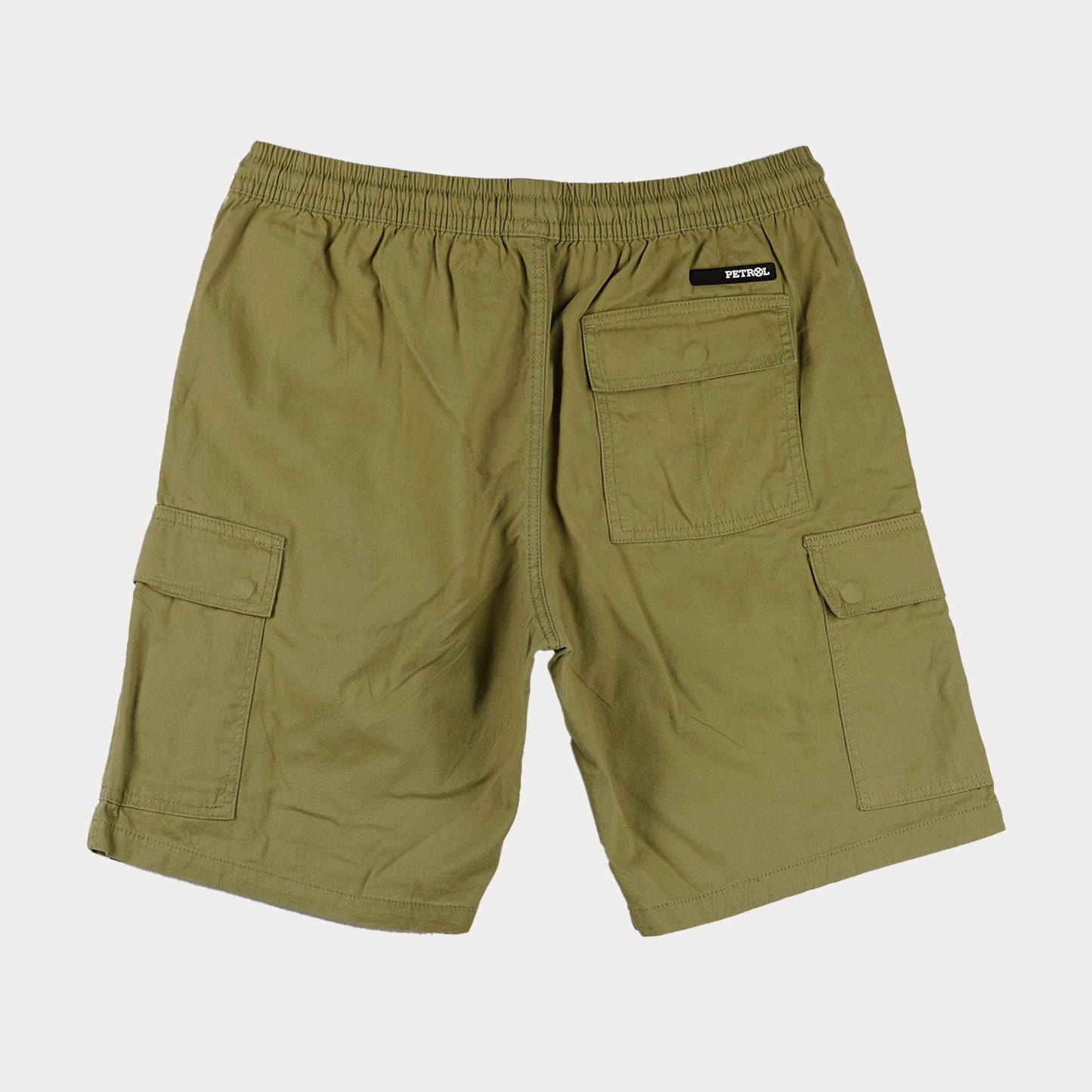 Petrol Basic Non-Denim Cargo Short for Men Regular Fitting Rinse Wash Fabric 157437 (Olive)