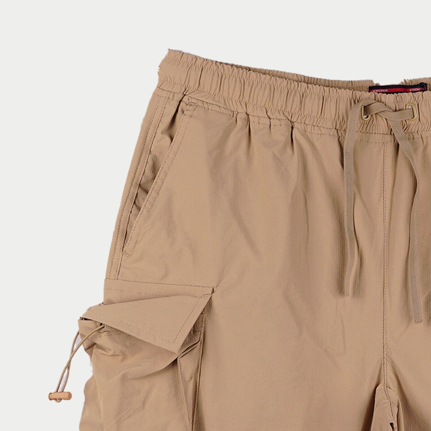 Petrol Basic Non-Denim Cargo Short for Men Regular Fitting Rinse Wash Fabric 155322 (Beige)