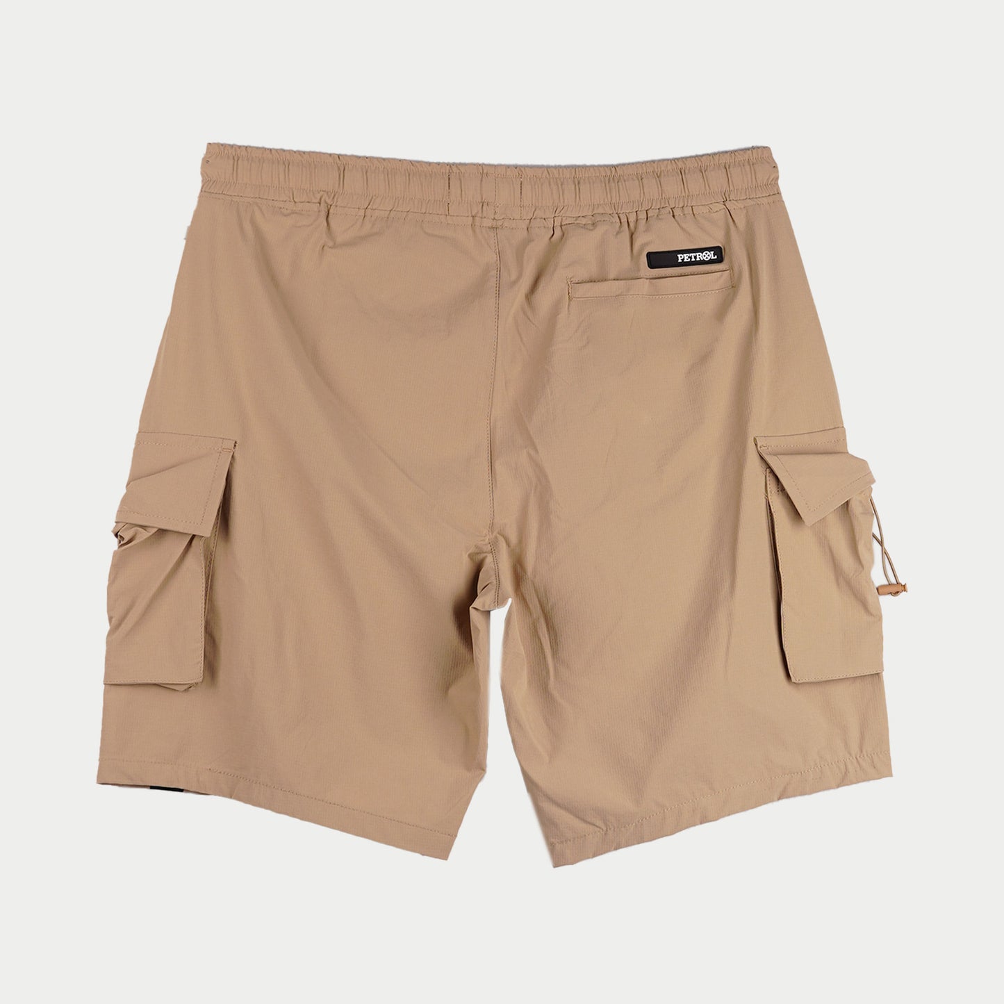 Petrol Basic Non-Denim Cargo Short for Men Regular Fitting Rinse Wash Fabric 155322 (Beige)