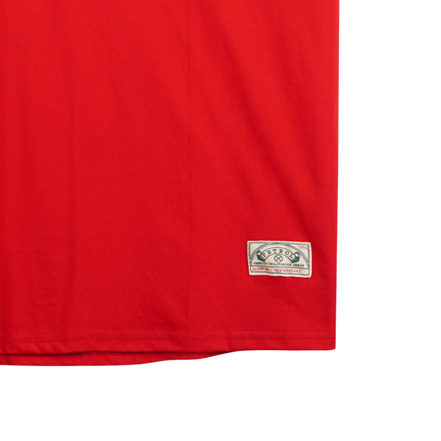 Petrol Basic Tees for Men Slim Fitting Shirt CVC Jersey Fabric 141328-U (Red)