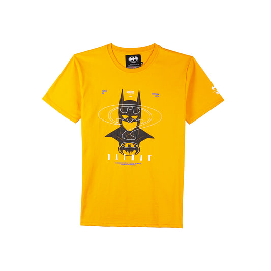 Petrol x Batman Men's Basic Graphic Tees Slim Fitting CVC Jersey Fabric 159884-U (Canary)