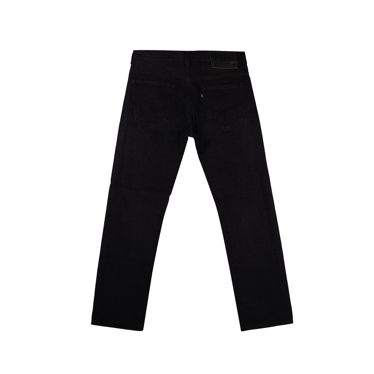 Petrol Men's Basic Denim Regular Straight Fitting Rinse Wash Fabric with Details 156791 (Black)