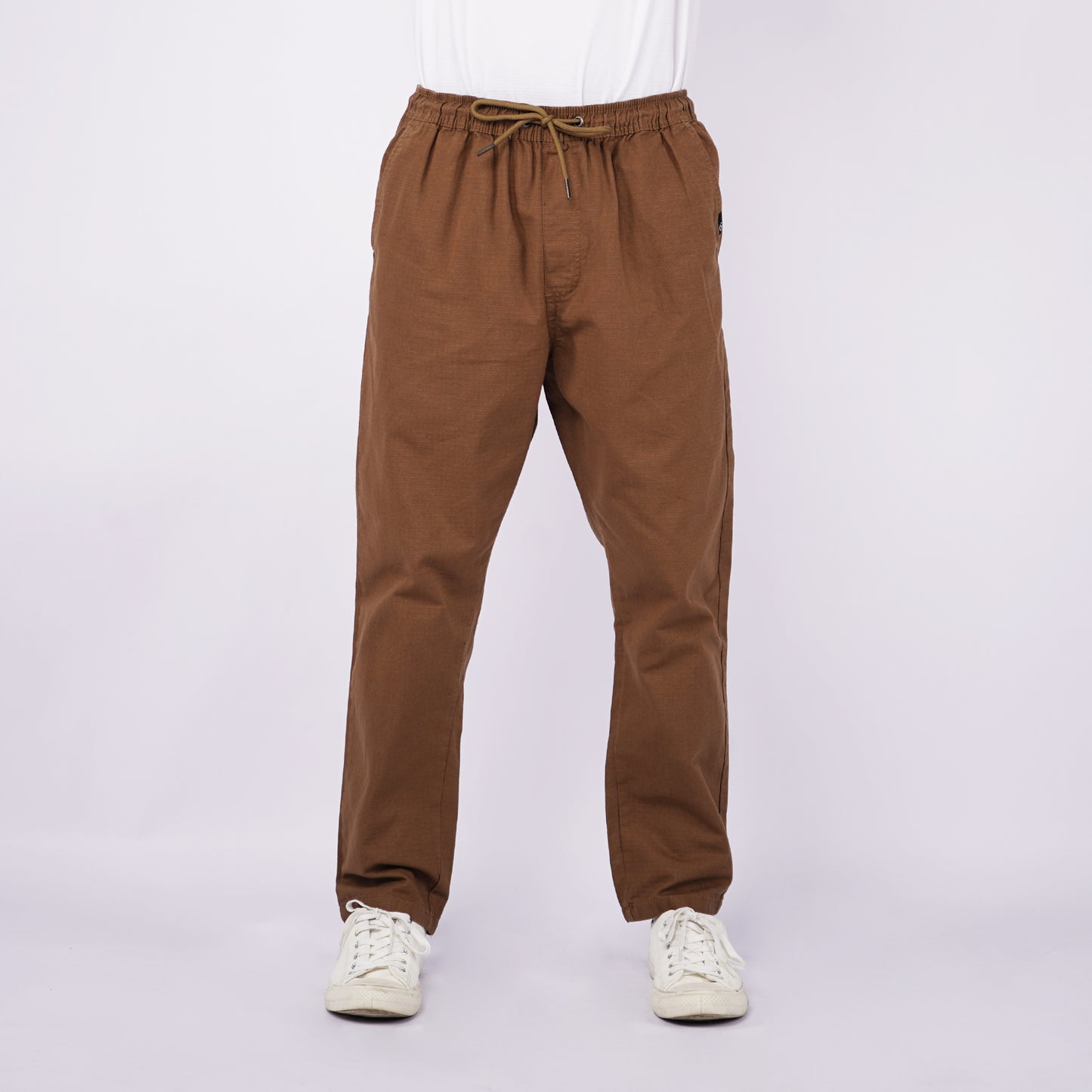 Petrol Men's Basic Non-Denim Trouser Pants Mid-Waist 155067 (Brown)