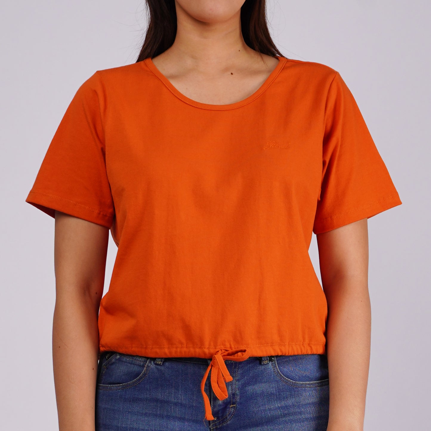 Petrol Ladies Basic Tees Boxy Fitting CVC Jersey Fabric 157213 (Pot Orange)