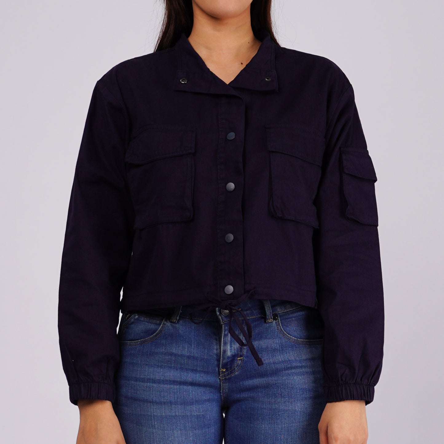 Petrol Ladies Basic Jacket Regular Fitting Twill Fabric 161311 (Navy)