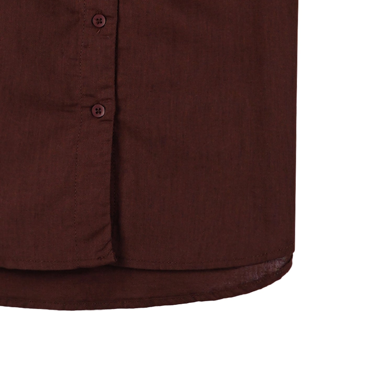 Petrol Ladies Basic Collared Woven Regular Fitting Linen Fabric 158491 (Choco Brown)