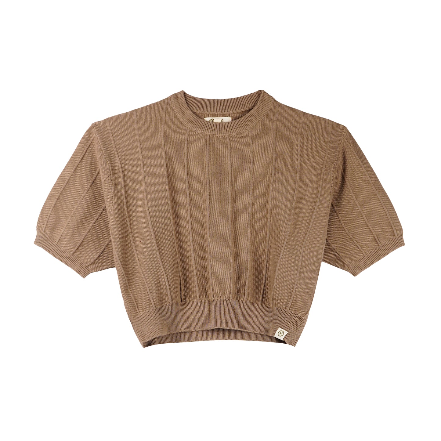 Petrol Ladies Basic Tees Crop Fitting Knitted Fabric 158520 (Taupe)