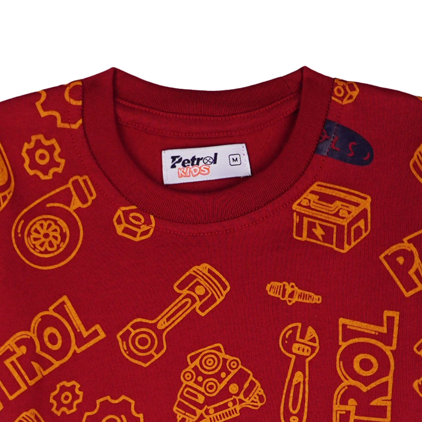 Petrol Kid's Basic Tees Regular Fitting CVC Jersey Fabric 157666-U (Crimson)