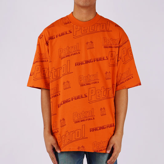 Petrol Men's Basic Tees Oversized Fitting CVC Jersey Fabric 154549 (Pot Orange)