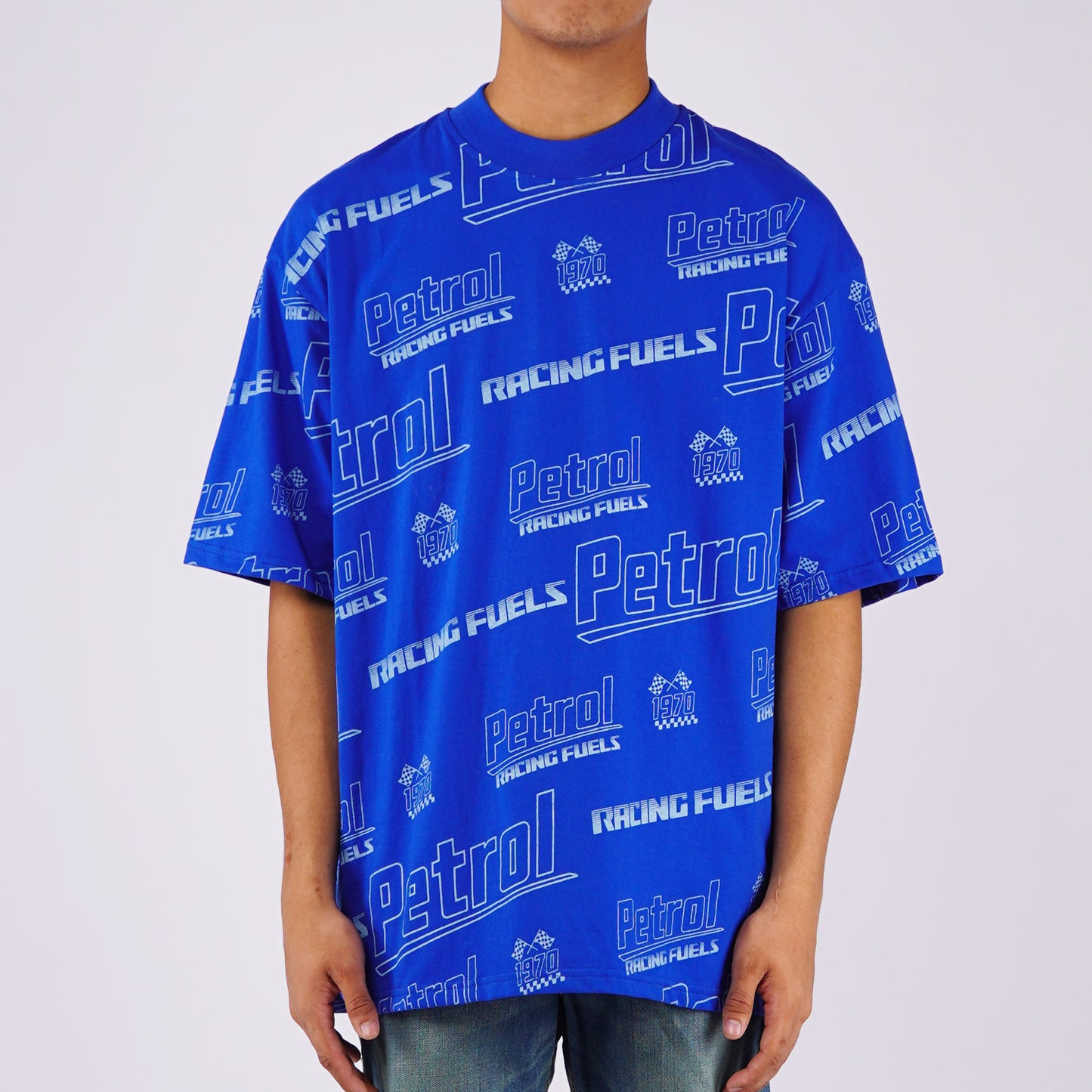 Petrol Men's Basic Tees Oversized Fitting CVC Jersey Fabric 154549 (True Blue)