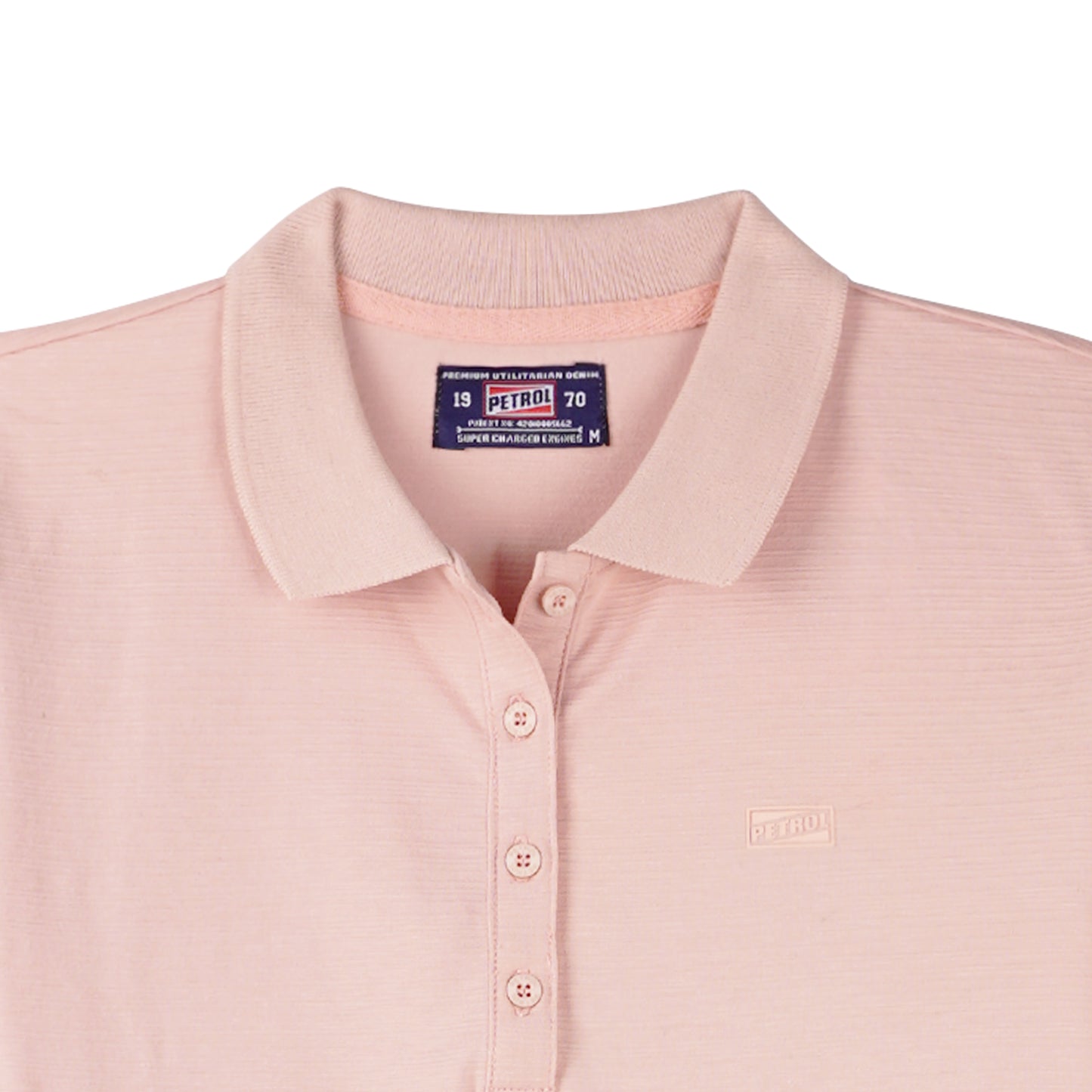 Petrol Ladies Basic Collared Regular Fitting Missed Lycra 116077 (Dusty Pink)