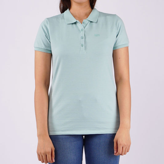 Petrol Ladies Basic Collared Regular Fitting Missed Lycra 116077 (Sea Foam)