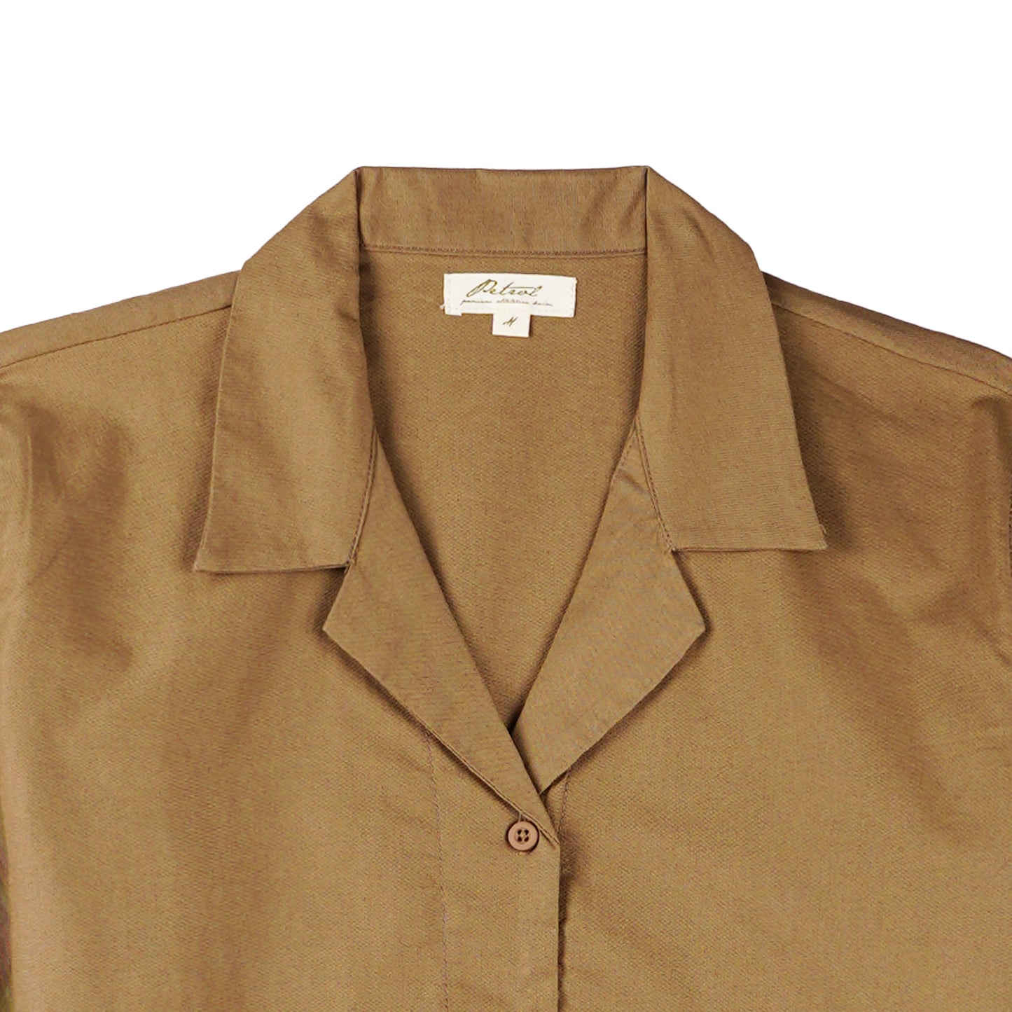 Petrol Ladies Basic Woven Regular Fitting Linen Fabric 161292 (Khaki)