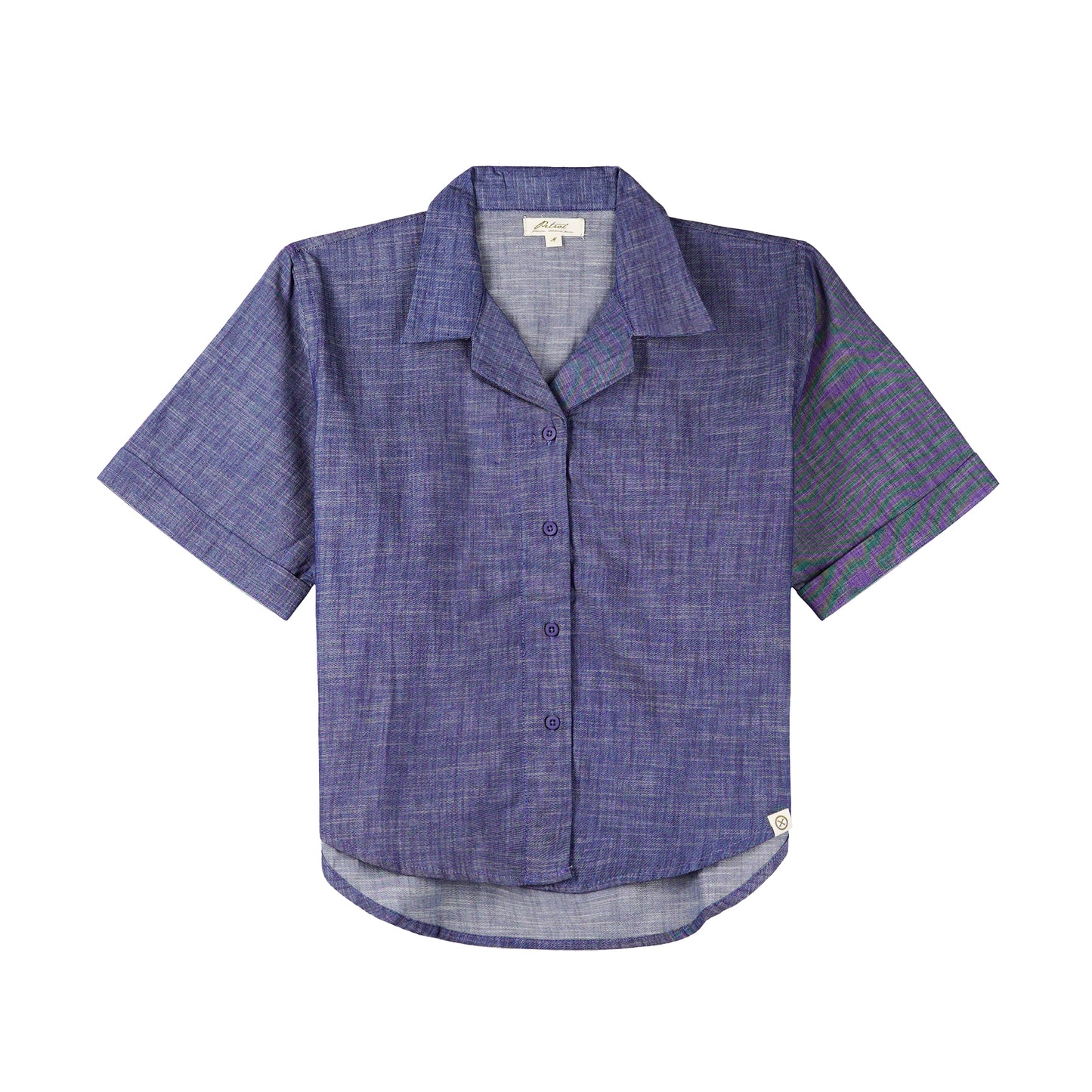 Petrol Ladies Basic Woven Regular Fitting Chambray Fabric 161286 (Navy)