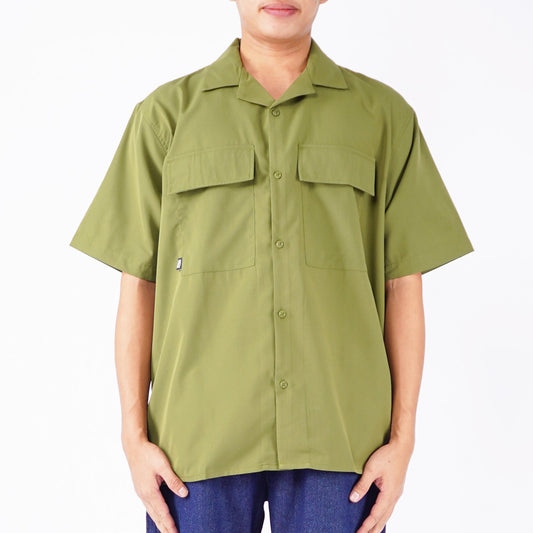 Petrol Men's Basic Woven Shirt Oversized Fitting Woven Fabric 156173 (Light Fatigue)