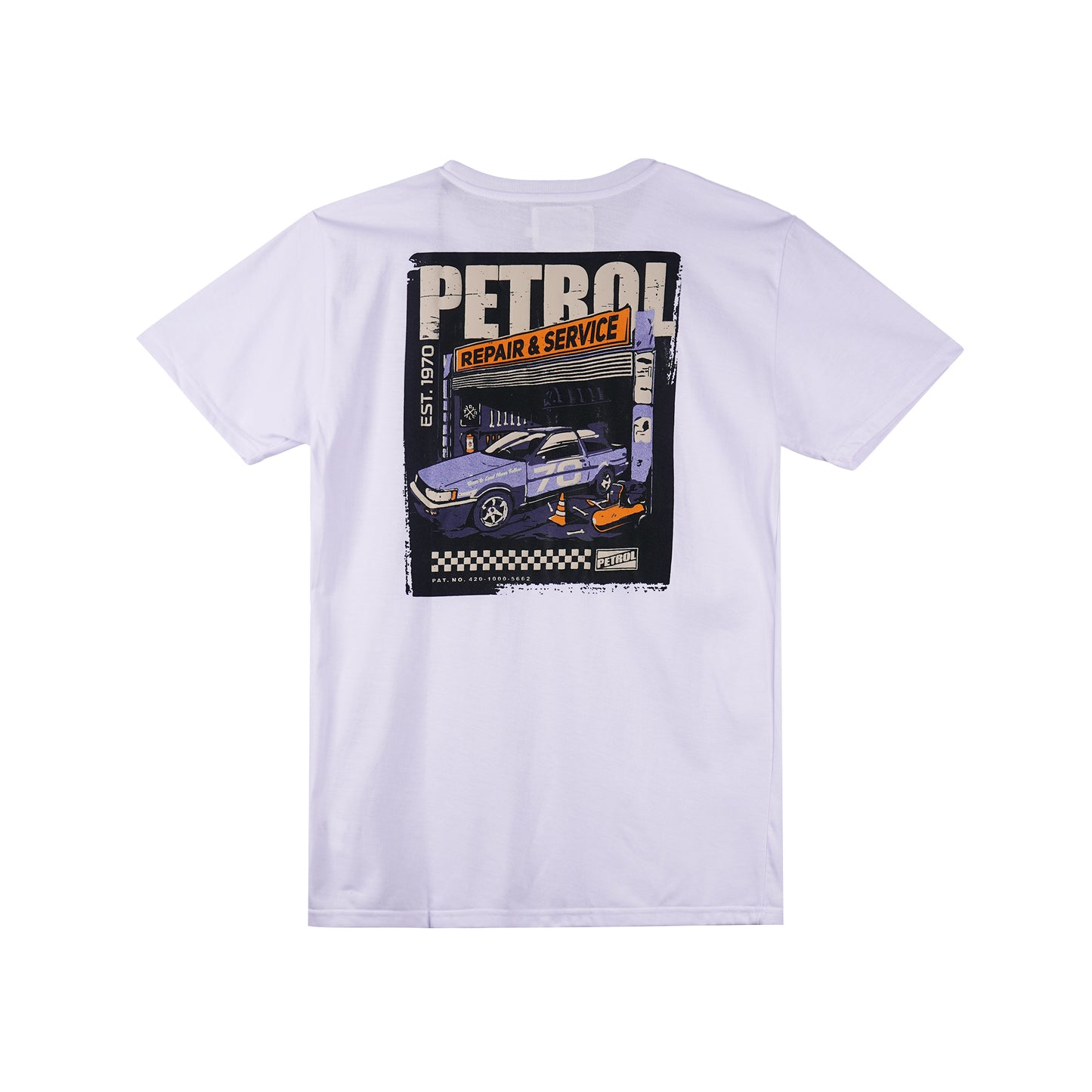 Petrol Men's Basic Tees Slim Fitting CVC Jersey Fabric 151871-U (White)