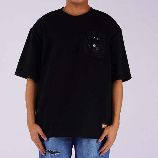 Petrol x Justice League Men's Basic Tees Oversized Fitting Interlock Fabric 163129 (Black)